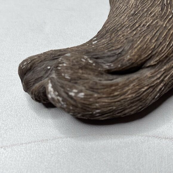 Vintage 1981 Sandicast By Sandra Brue Brown Harp Seal Pup Sculpture Figurine 7" - Picture 7 of 16